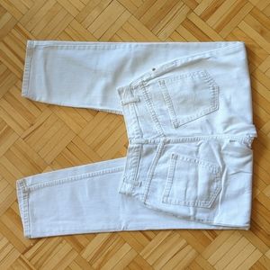 Vintage high-waisted ecru jeans